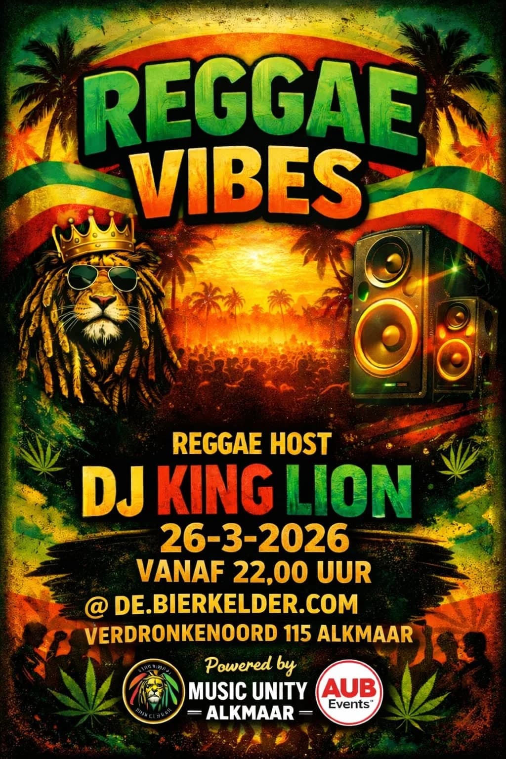 Reggae Vibes DJ King Lion - De Bierkelder Alkmaar